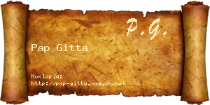 Pap Gitta névjegykártya