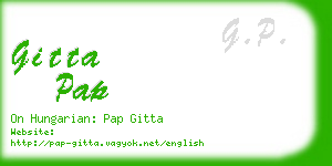 gitta pap business card